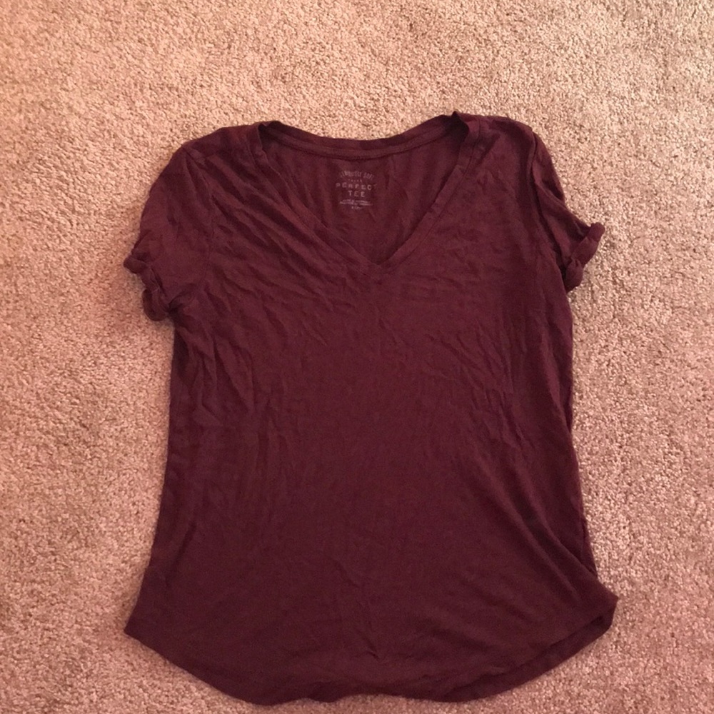 Aeropostale Maroon Short Sleeve Tee